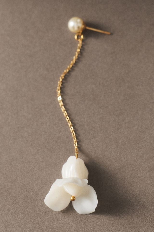Twigs & Honey Iris Pearl Drop Earrings #2