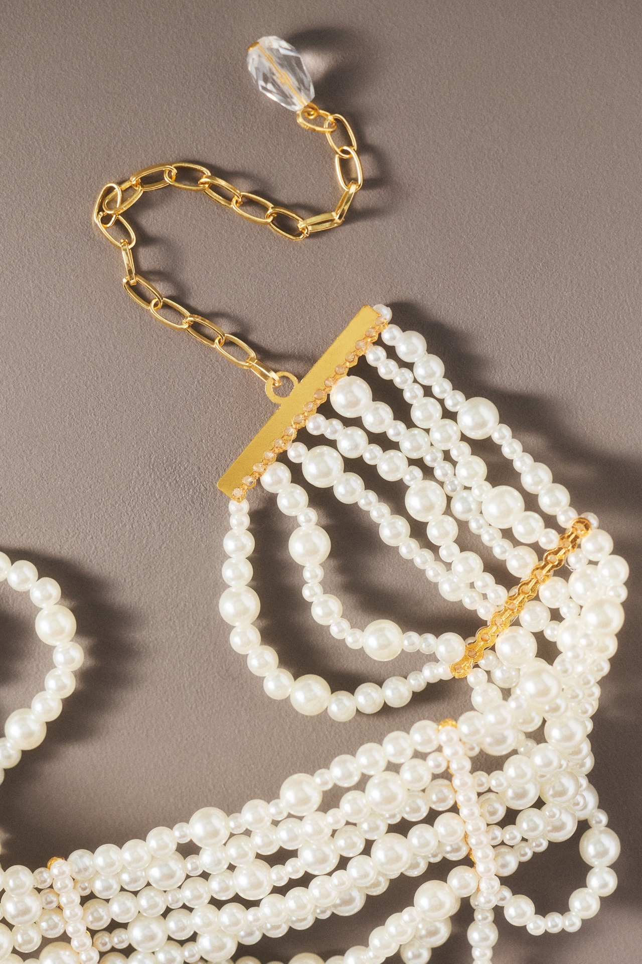 Twigs & Honey Pearl Draped Choker Necklace