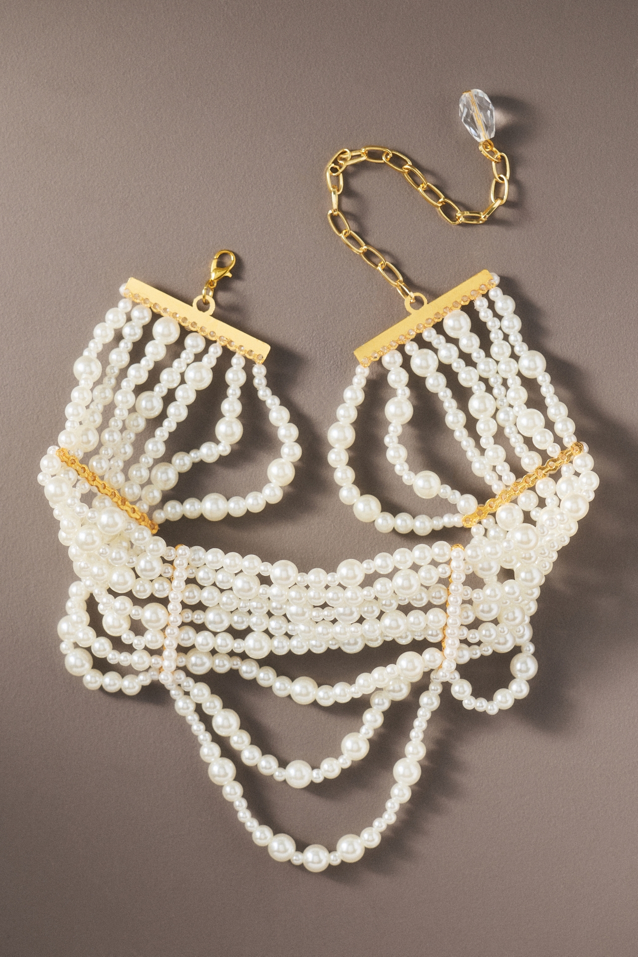 Twigs & Honey Pearl Draped Choker Necklace