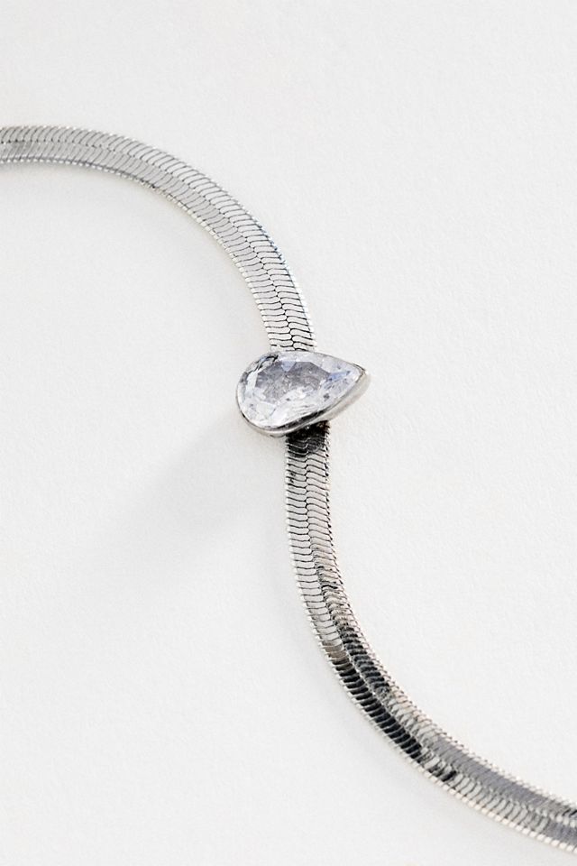 Water-Resistant Snake Chain Crystal Bracelet #1