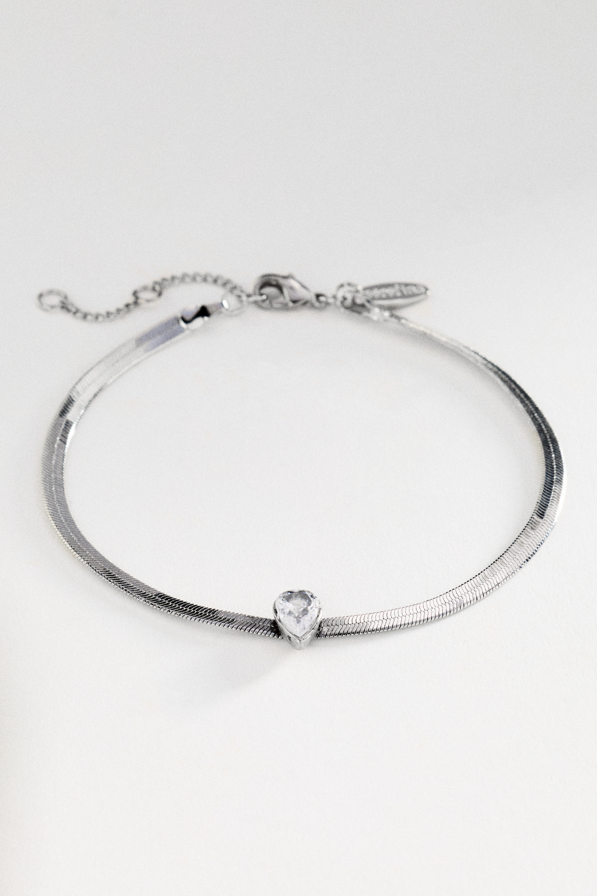 Water-Resistant Snake Chain Crystal Bracelet - Image 1