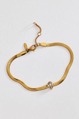 Wasserabweisendes Schlangenketten-Kristall-Armband