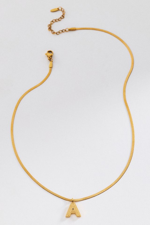 Water Resistant Initial Necklace #2