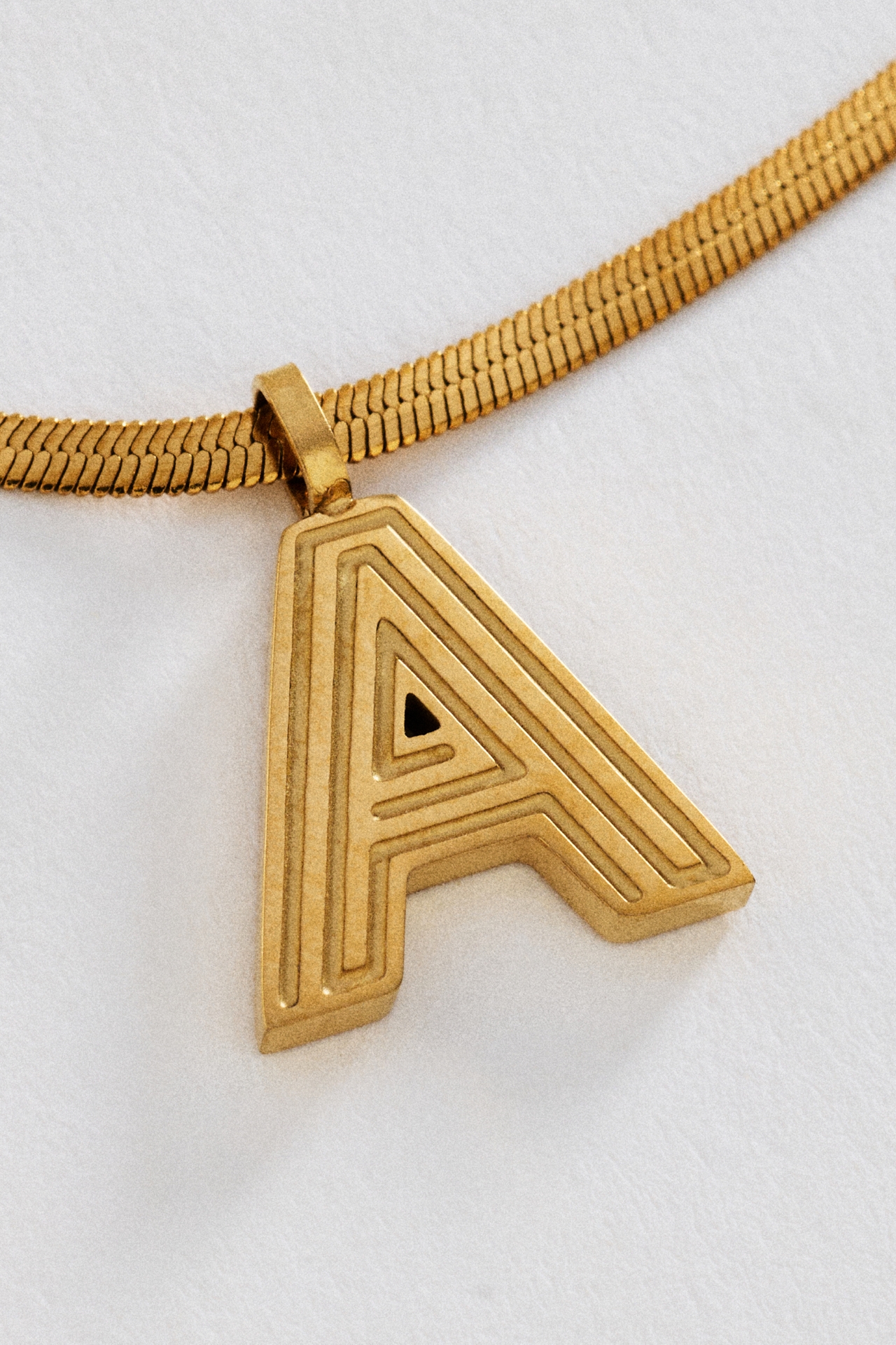 Water Resistant Initial Necklace