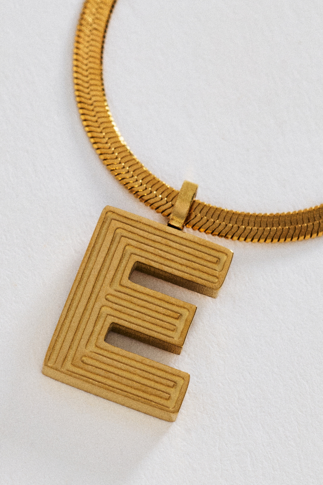 Water Resistant Initial Necklace