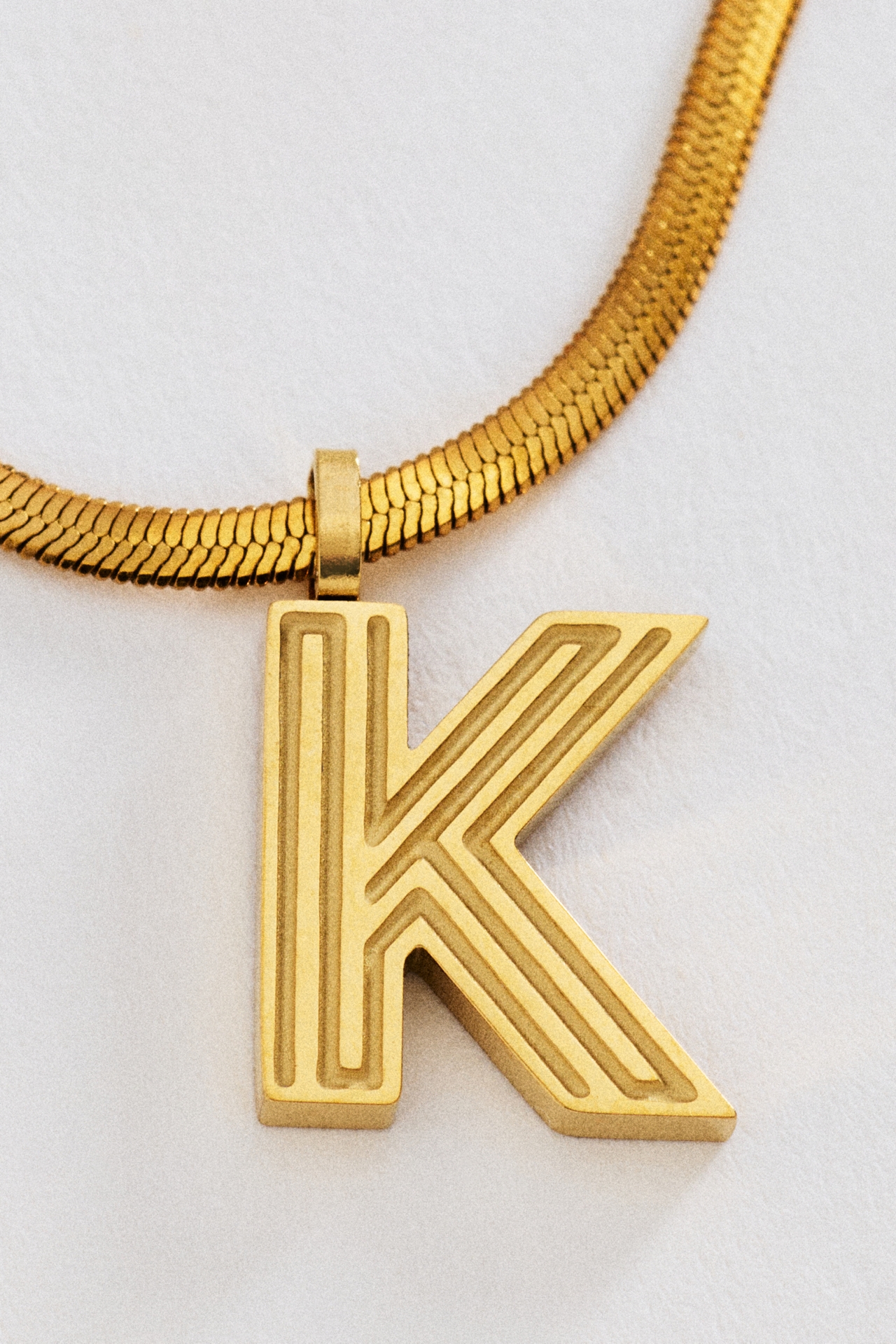 Water Resistant Initial Necklace