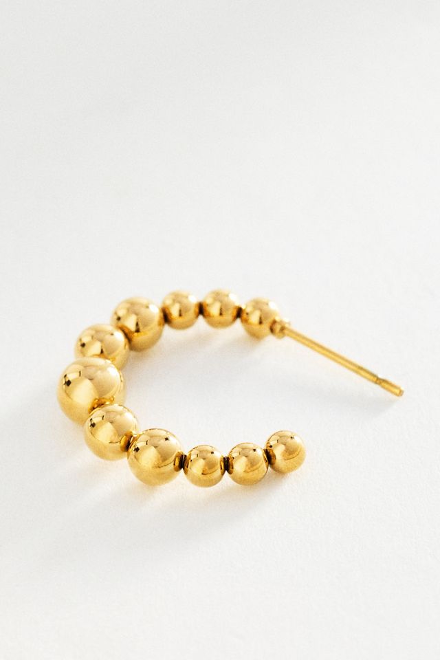 Water-Resistant Bauble Hoop Earrings #1