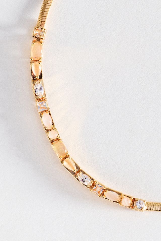 Multi Stone Bar Necklace #2