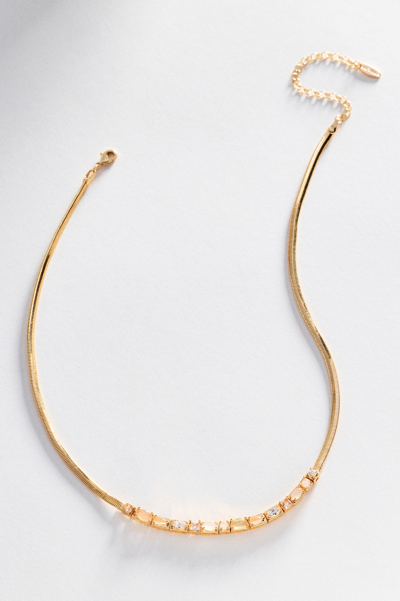 Multi Stone Bar Necklace
