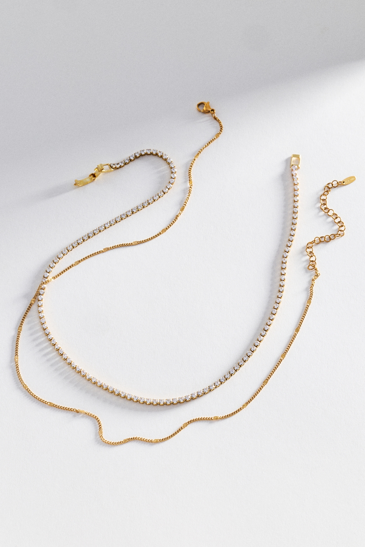 Water-Resistant Layering Necklaces, Set of 2