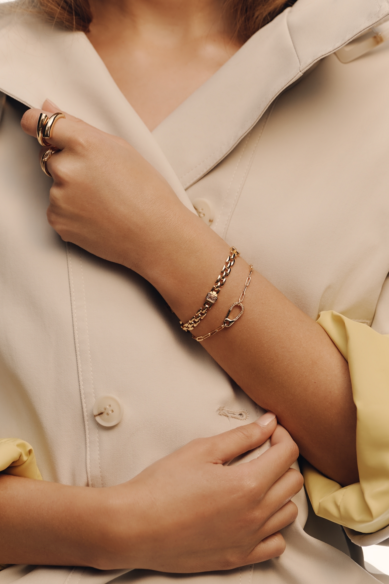 Carabiner Paperclip Chain Bracelet