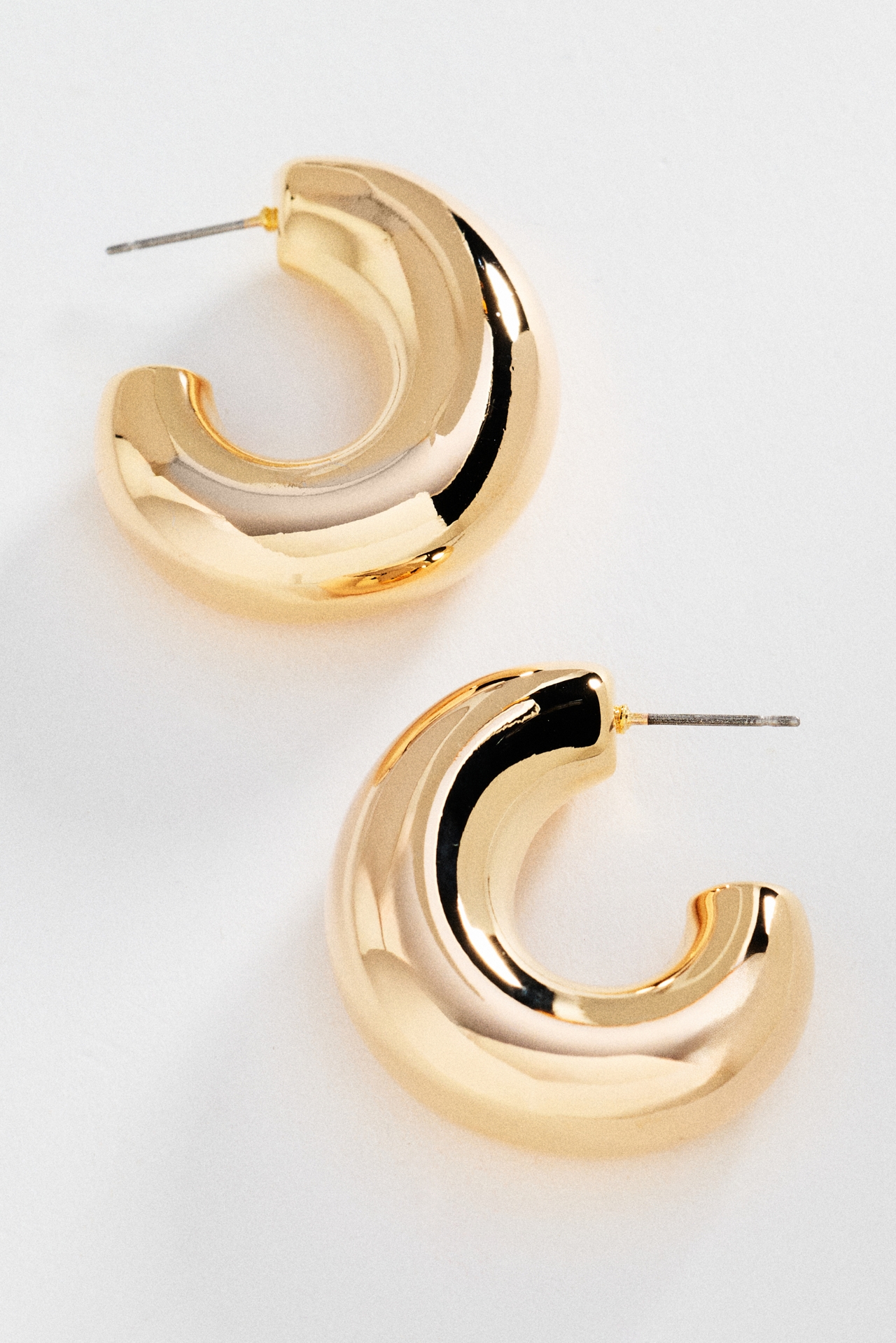 Chunky Tube Hoop Earrings