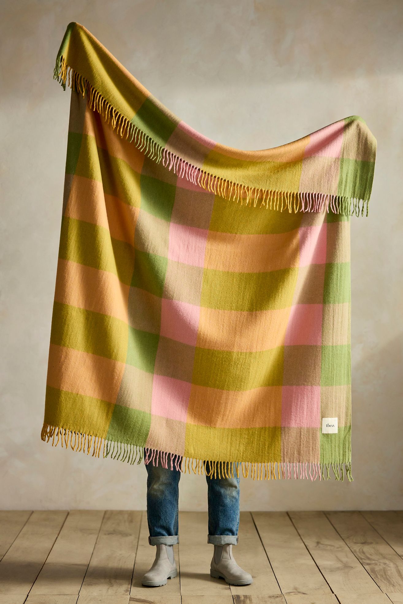 TBCo Tartan Throw Blanket - Pink, One Size