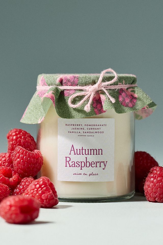 mise en place Fruity Autumn Raspberry Glass Candle | Anthropologie UK