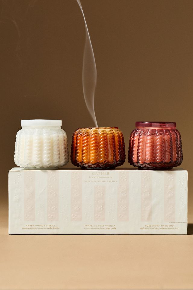 The Gather Gift Set by Anthropologie: Pumpkin Sweet Vanilla, Honeycrisp Oakwood, Amber Pumpkin & Spice #1