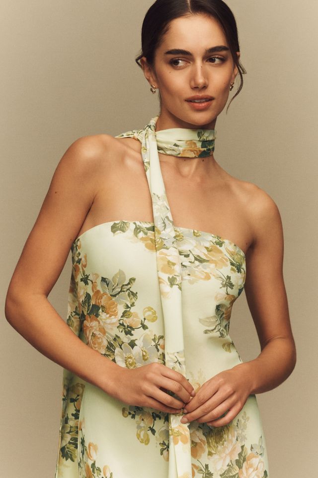 BHLDN Strapless Maxi Dress with Matching Scarf