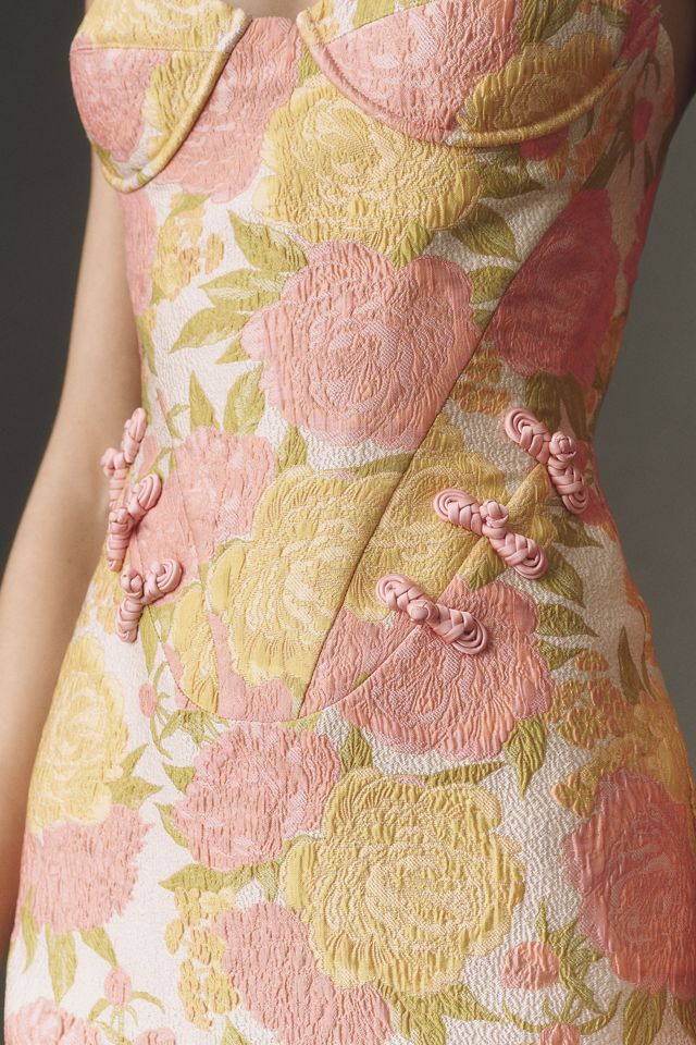 SAU LEE Rosella Jacquard Maxi Dress | Anthropologie