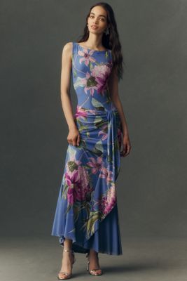 BHLDN Draped Low-Back Maxi Dress