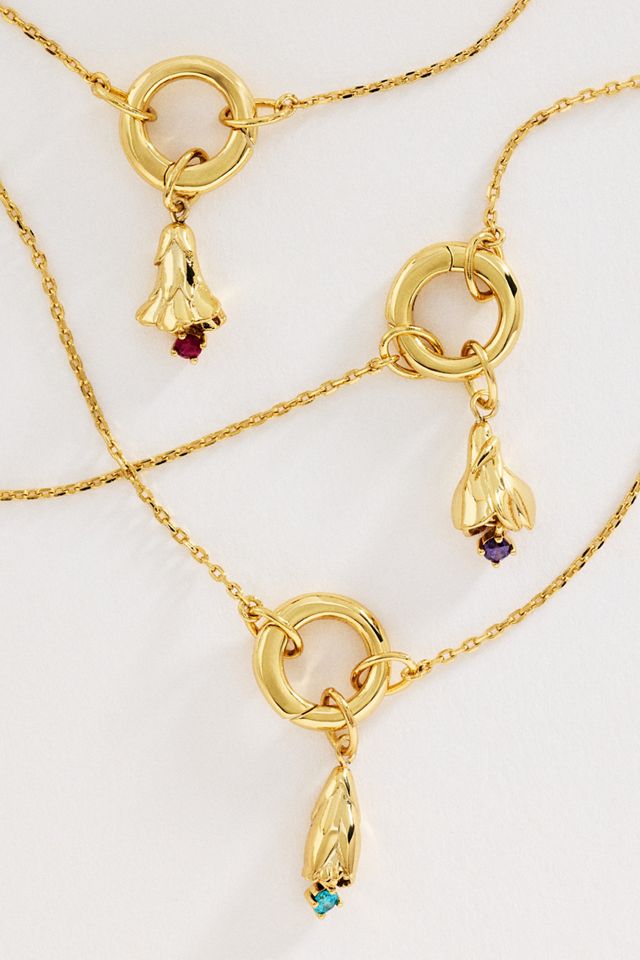 Local Eclectic Birth Flower Charm Necklace #1