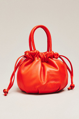 Clare V Emma Leather Top Handle Bag In Orange