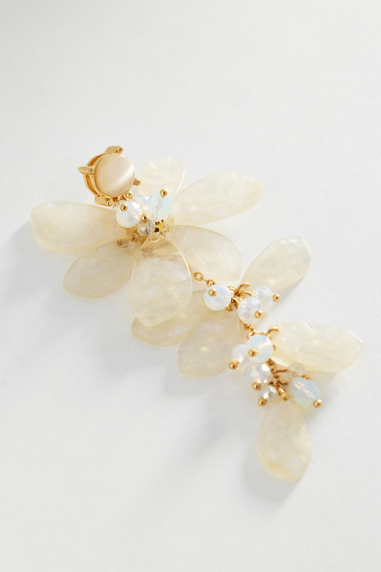 Resin Floral Drop Earrings