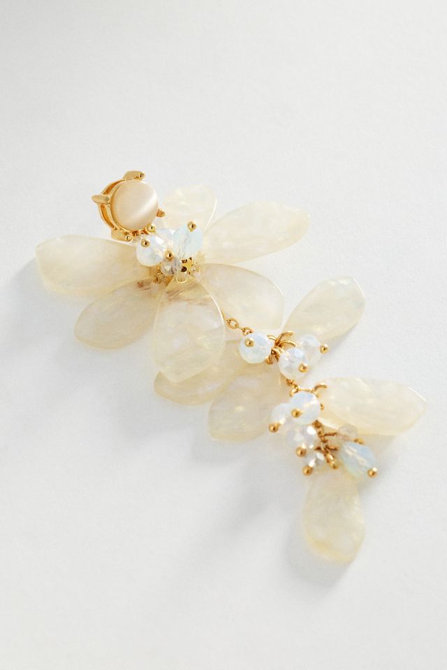 Resin Floral Drop Earrings #1