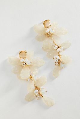 Resin Floral Drop Earrings