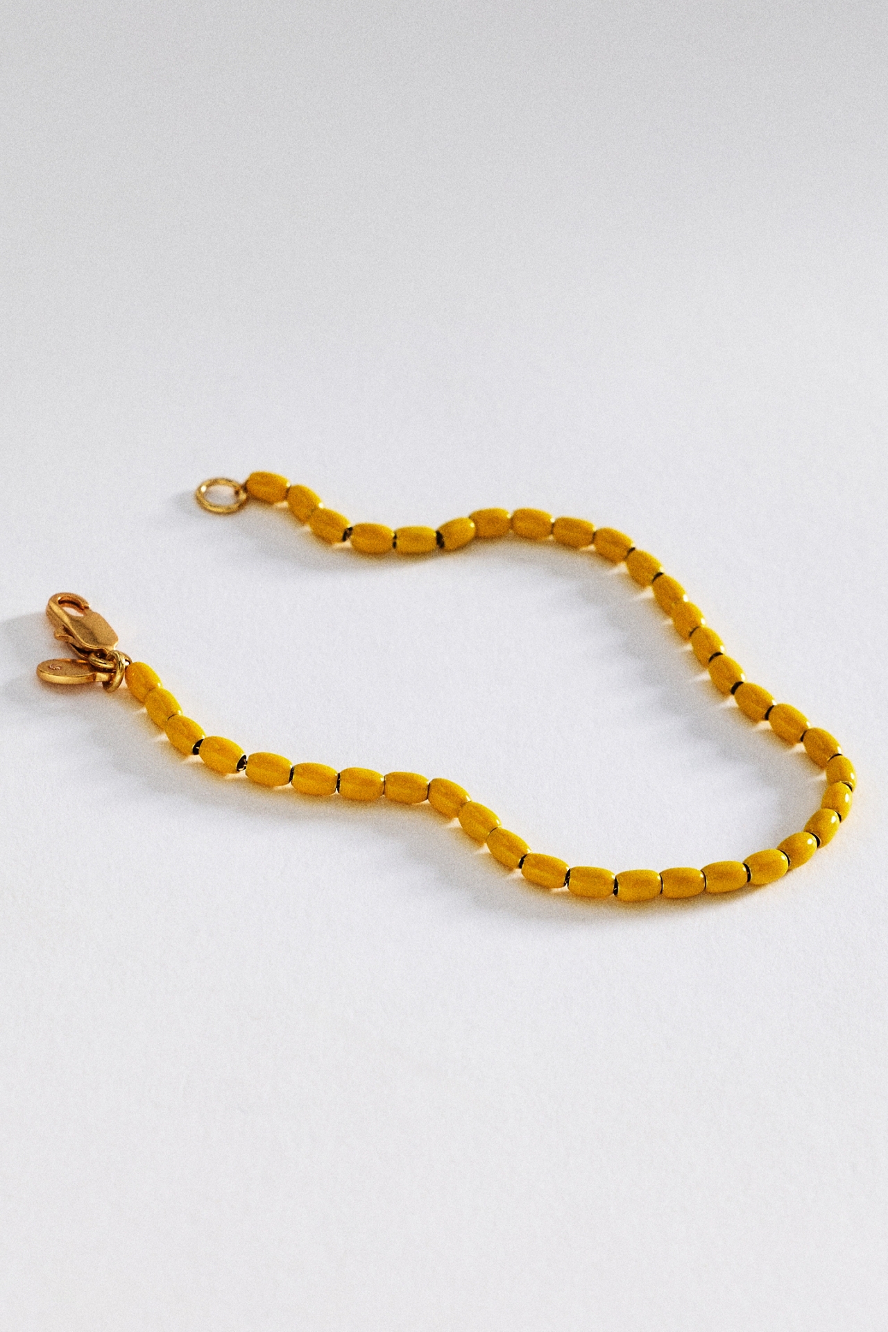 Clare V. Enamel Barrel Chain Bracelet