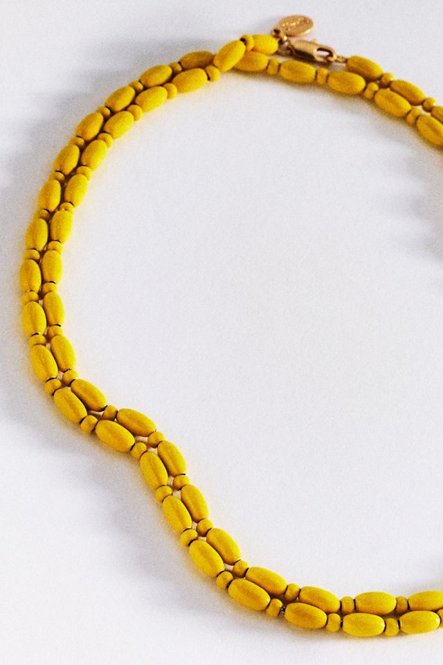 Clare V. Enamel Beaded Necklace #1