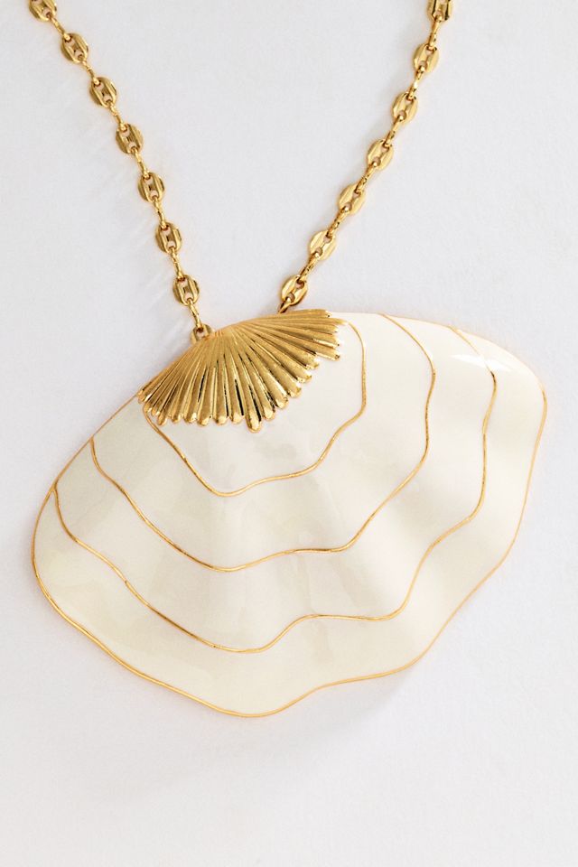 Clare V. Clamshell Pendant Necklace #1