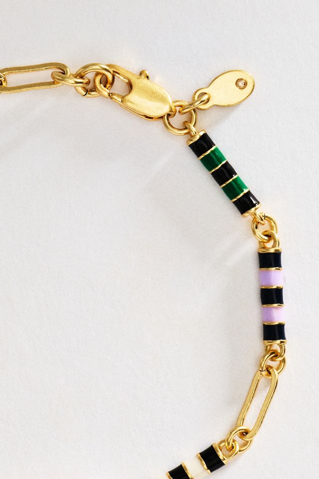 Clare V. Le Stripe Pearl Bracelet #1