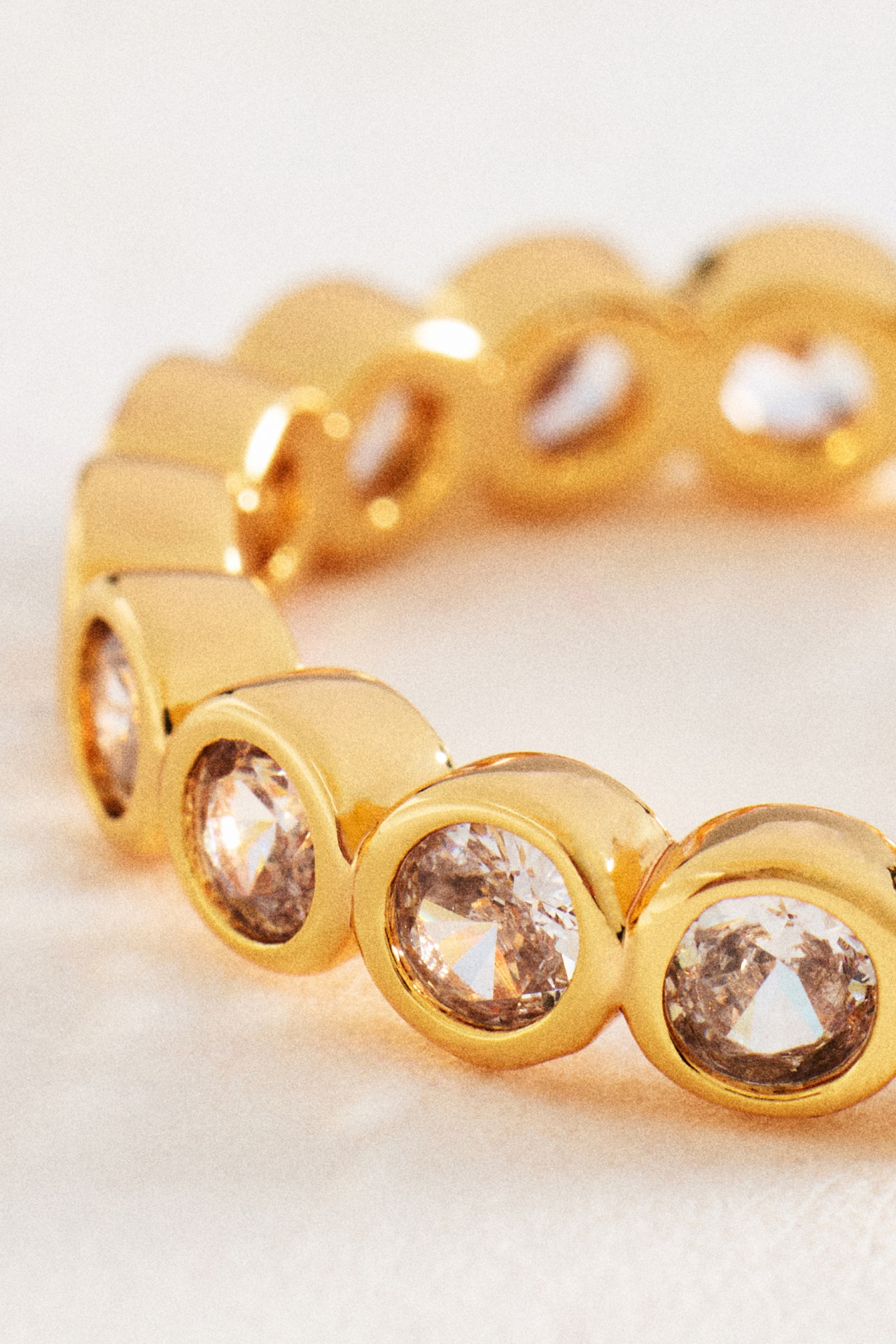 Crystal Bezel Stacking Ring