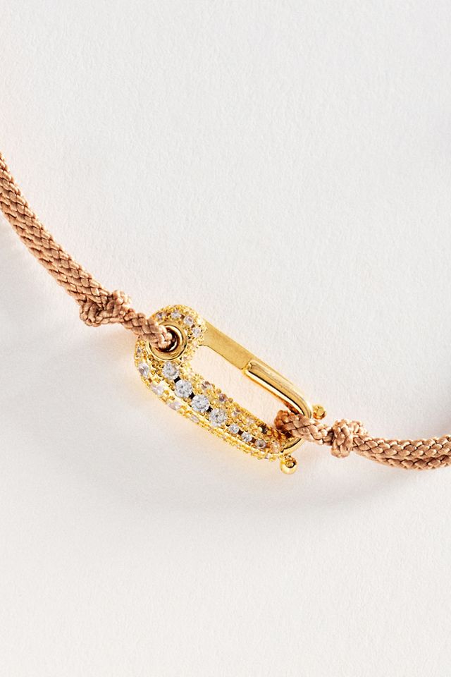 Corded Crystal Carabiner Necklace #2