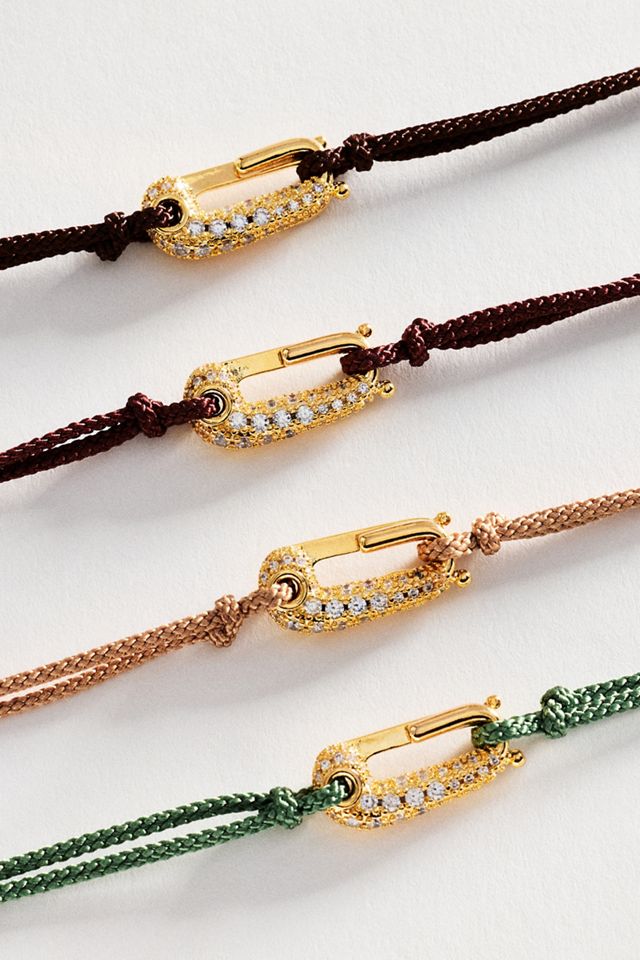 Corded Crystal Carabiner Necklace #1