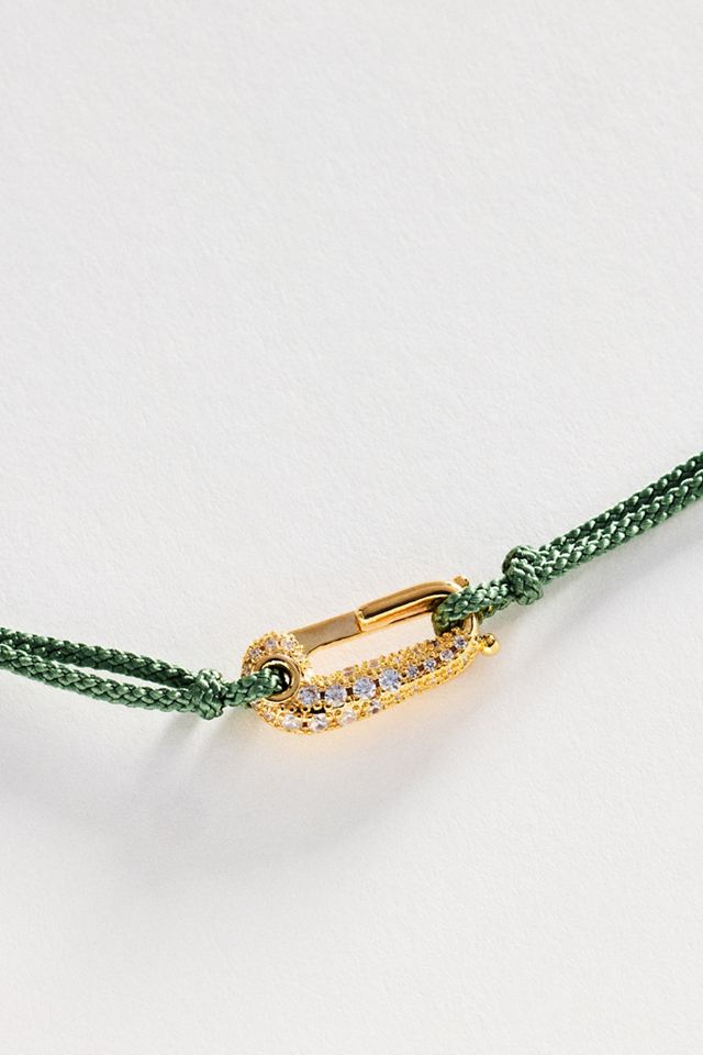 Corded Crystal Carabiner Necklace #2