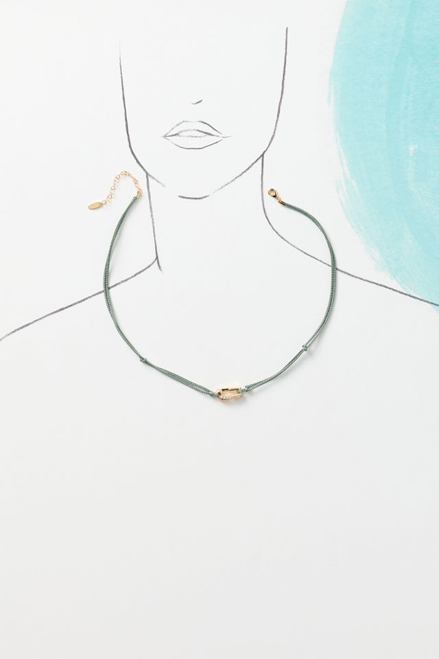 Corded Crystal Carabiner Necklace #3