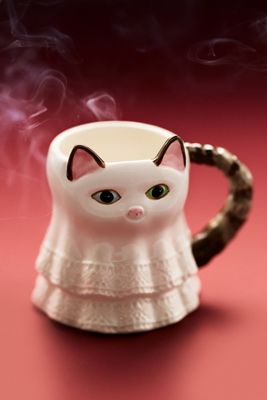 Peluche Halloween Stoneware Cat Mug