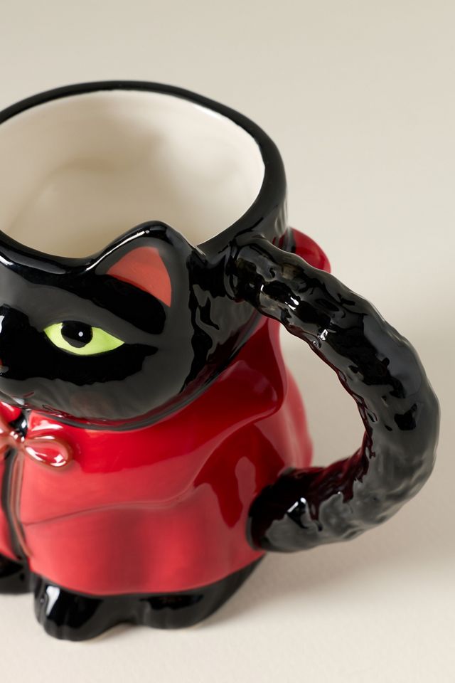 Peluche Halloween Stoneware Cat Mug #3