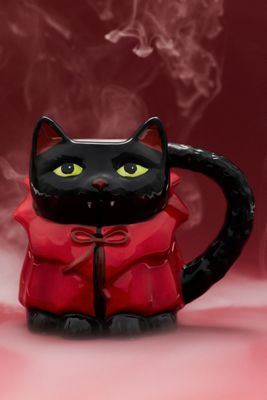 Peluche Halloween Stoneware Cat Mug