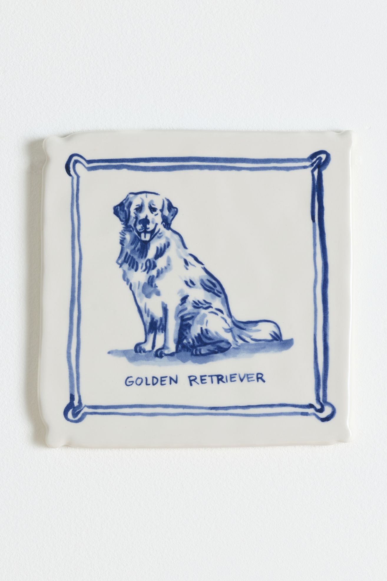 Molly Hatch Dog Ceramic Gallery Wall Charm - Golden Retriever, One Size