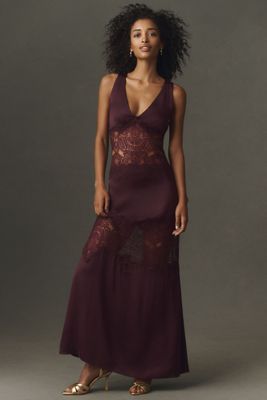 Shona Joy Jamila Lace Panel Maxi Dress