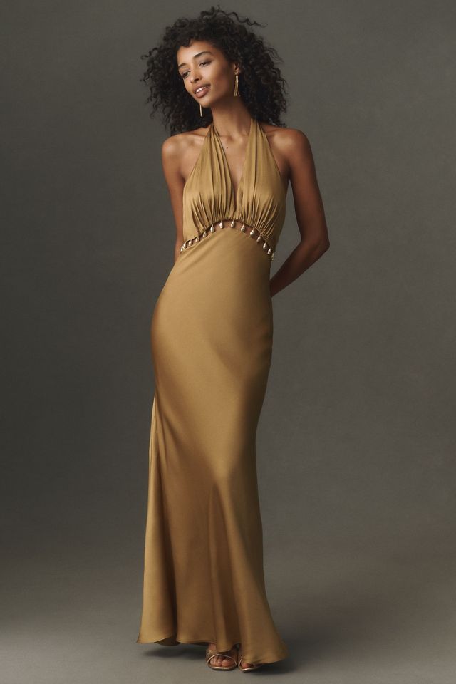 Shona Joy Winslow Beaded Plunge Maxi Dress #3