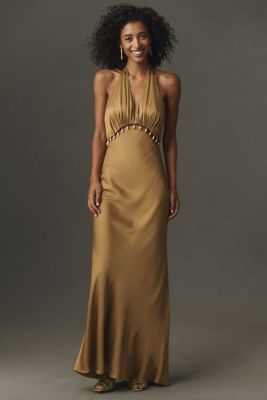 Shona Joy Winslow Beaded Plunge Maxi Dress