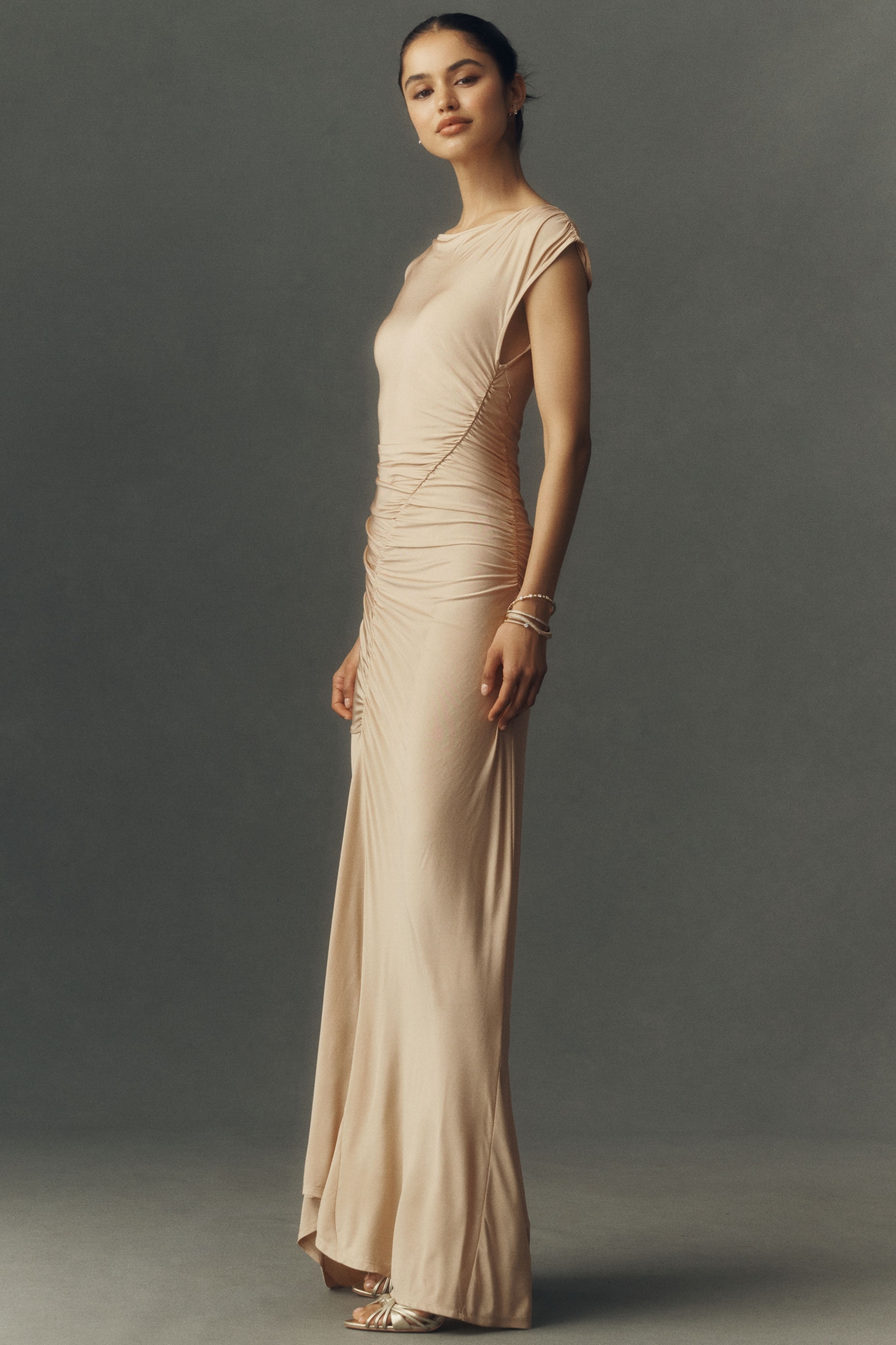 Shona Joy Micro Gathered Maxi Dress