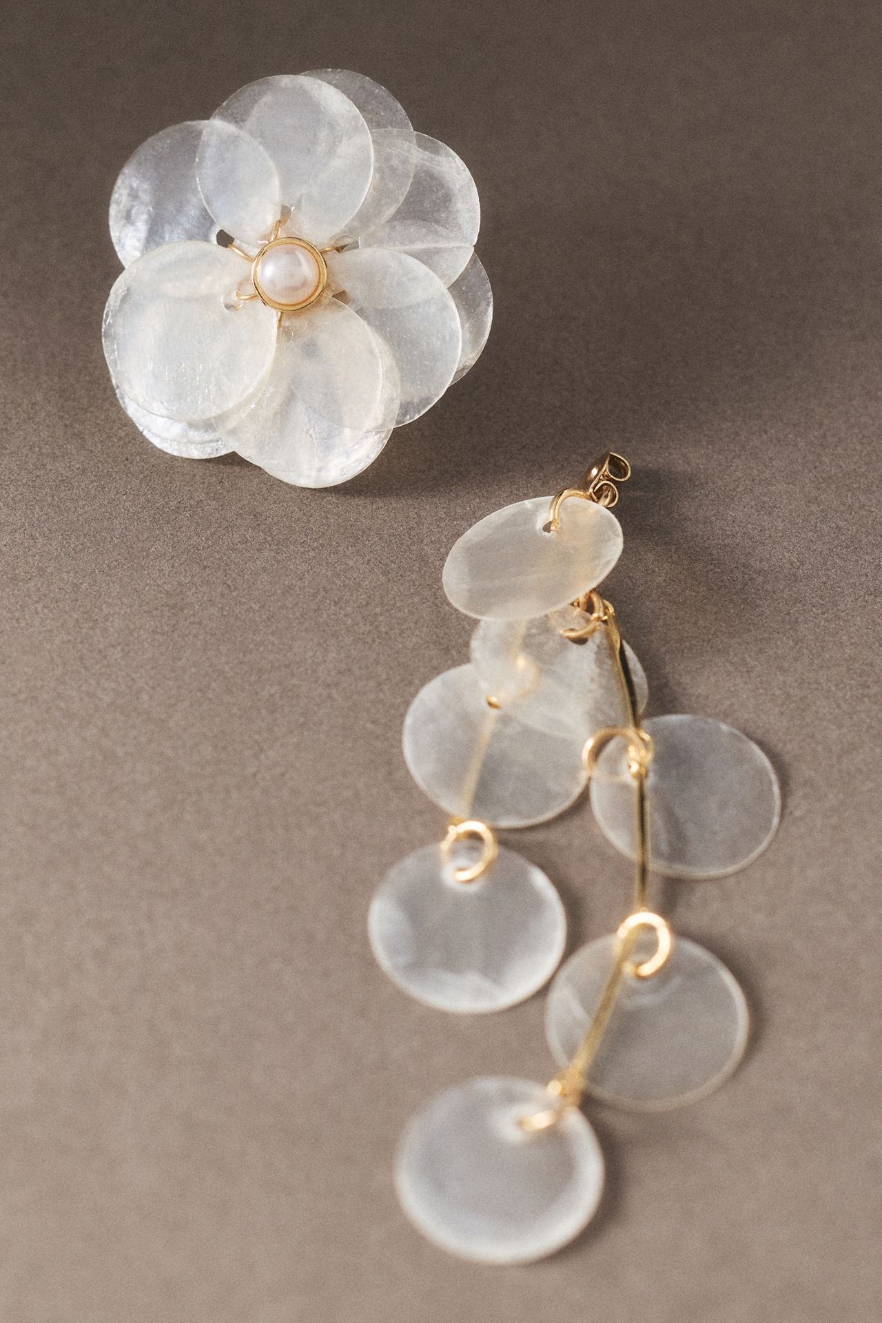 Iridescent Blooming Drop Earrings