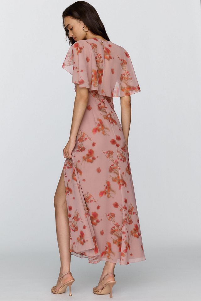 BHLDN Chiffon Cape Maxi Dress #2