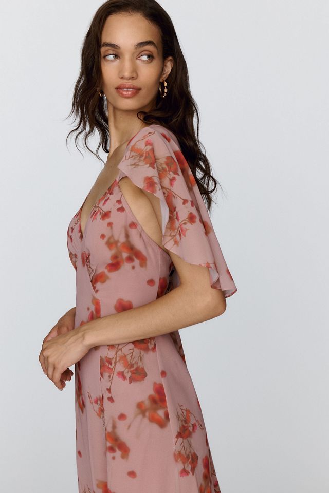 BHLDN Chiffon Cape Maxi Dress #3