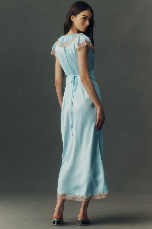 RIXO Viviene Satin Maxi Dress | Anthropologie