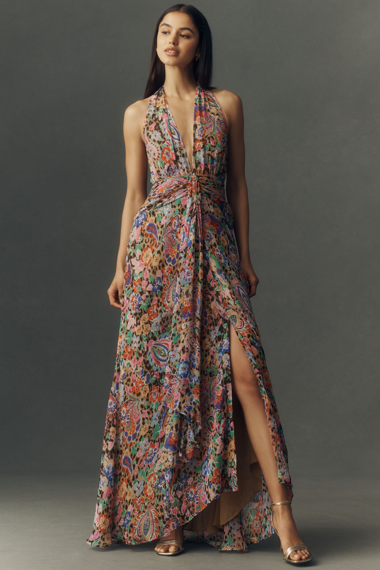 RIXO Alaina Chiffon Maxi Dress