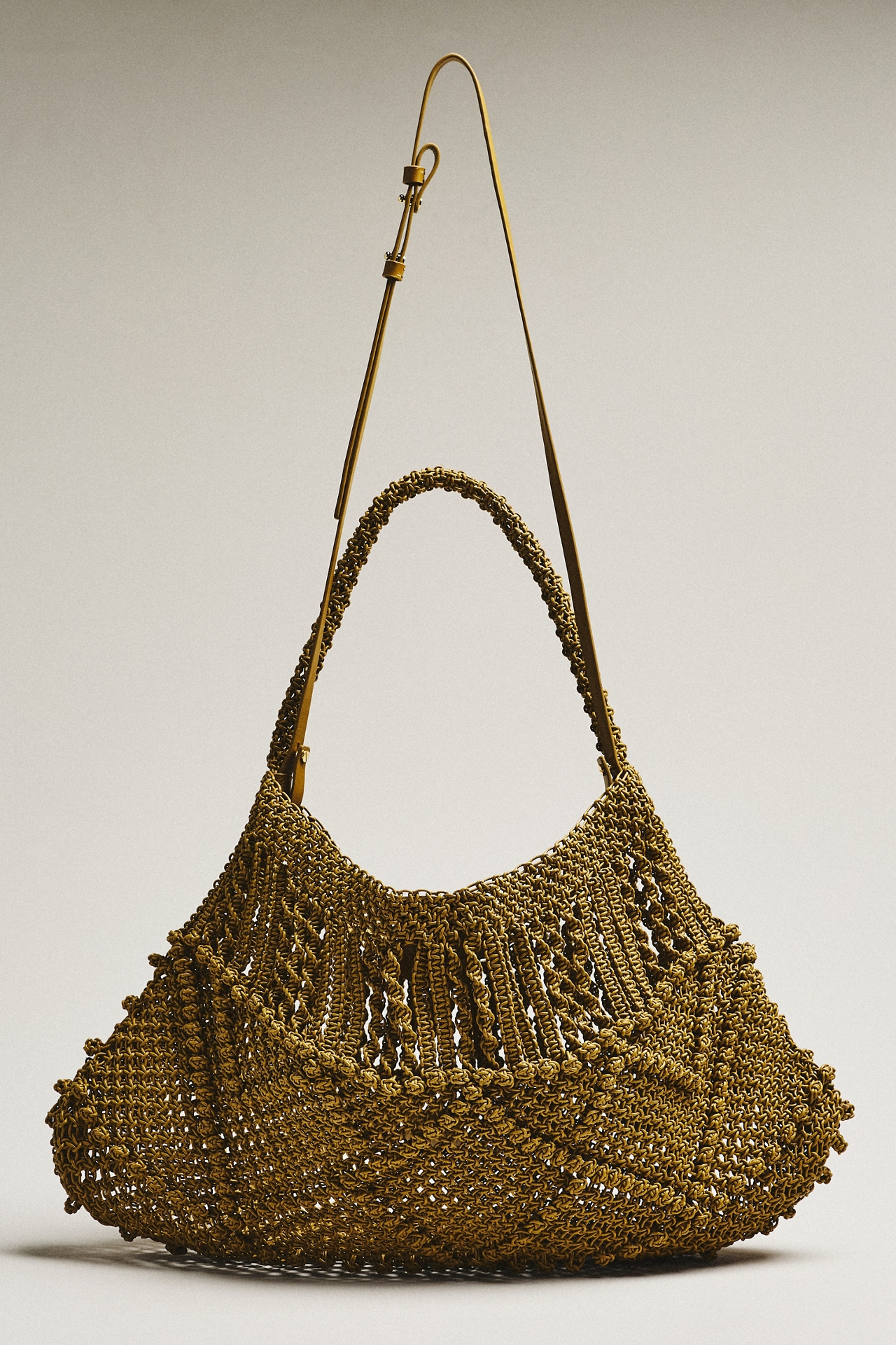 ALÉMAIS Macramé Maxi Crescent Tote